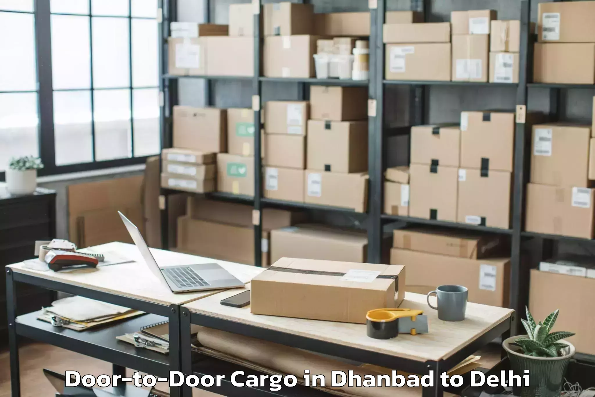 Efficient Dhanbad to Parsvnath Mall Akshardham Door To Door Cargo